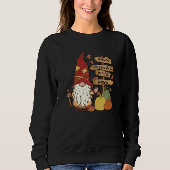 Sweatshirt Autumn Pumpkin Patch Gnome Fall Family Pajama Than (Devant)