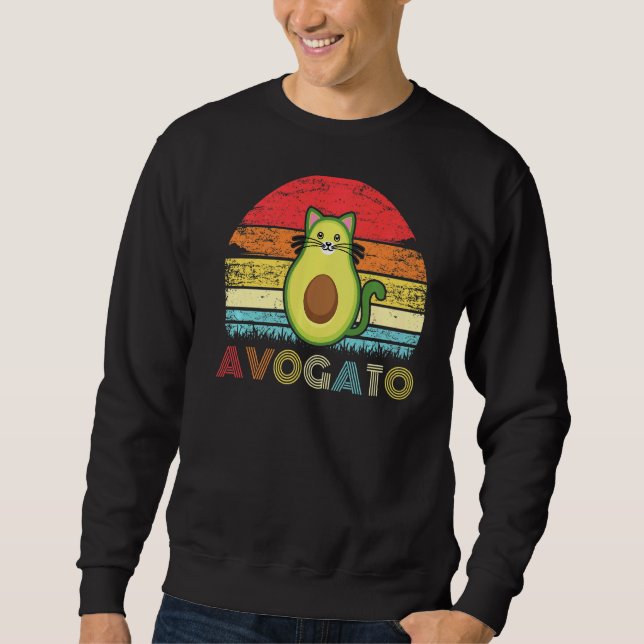 Sweatshirt Avagato Cat Avogato Avocado (Devant)