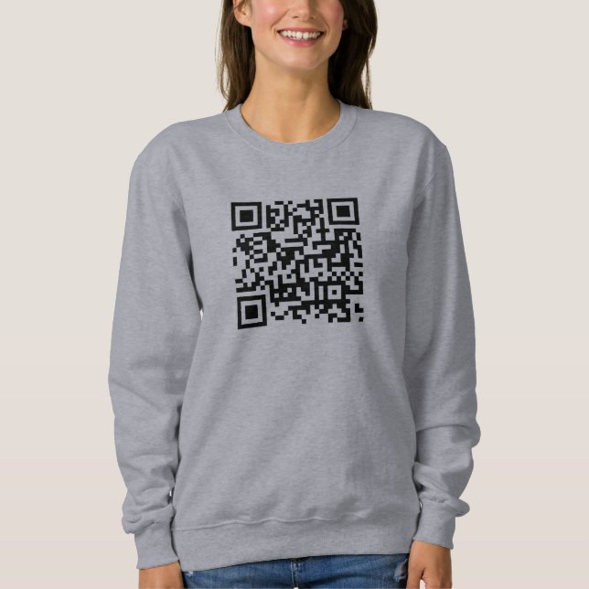 Sweatshirt Avant et arrière personnalisées Imprimer QR Code F (Devant)