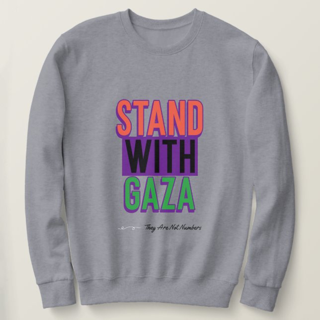 Sweatshirt Avec Gaza, Ce Ne Sont Pas Des Chiffres Génocide À  (Design devant)