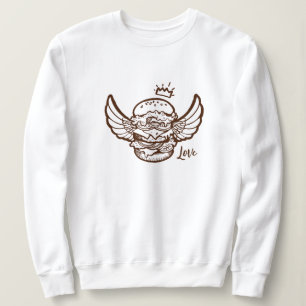 Sweatshirt avec imprimé hamburger.