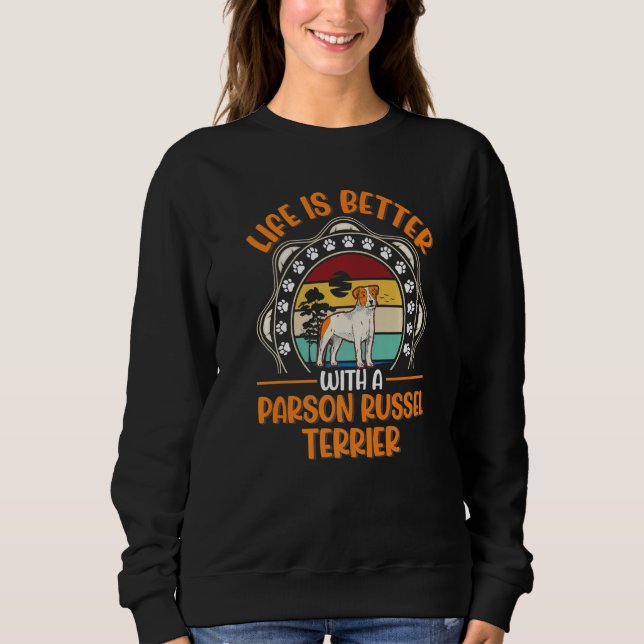 Sweatshirt avec la Parson Russell Terrier 1 (Devant)