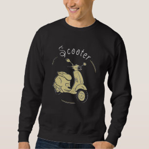 Sweatshirt Avec Le Scooter À Travers Le Monde