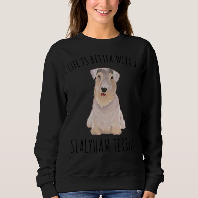 Sweatshirt Avec un chien Sealyham Terrier (Devant)