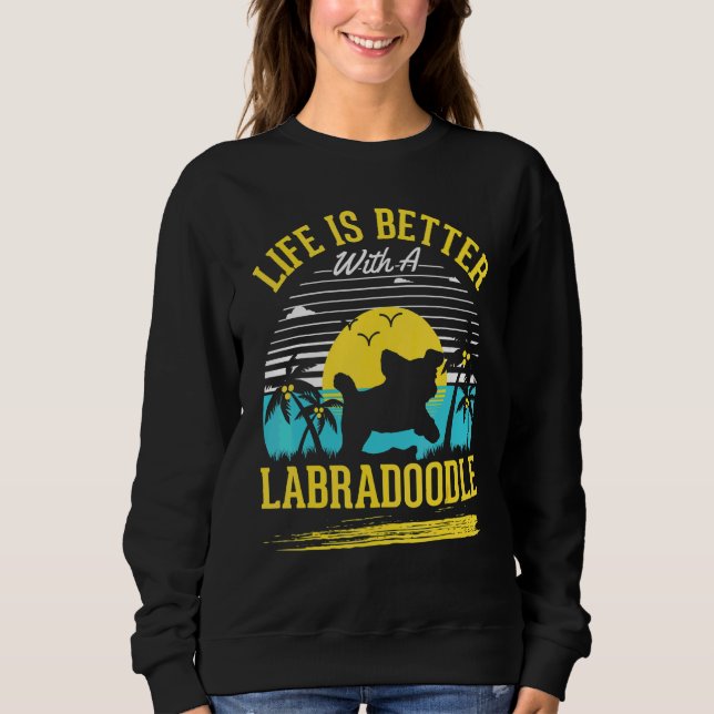 Sweatshirt Avec un labradoodle (Devant)