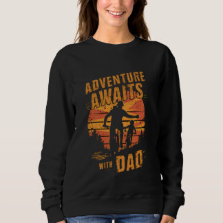 Sweatshirt Aventure Attend avec Cool Papa Vélo Randonnée Camp