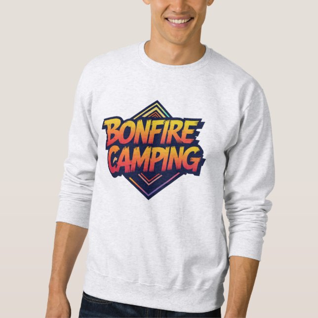 Sweatshirt 🔥 Aventure de camping au feu de joie - Rétro 80s  (Devant)
