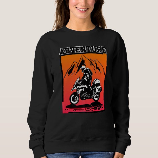 Sweatshirt Aventure Motorcycle Biker Off Road Rider Motorbik (Devant)