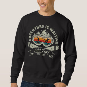 Sweatshirt Aventure Ski Personnalisée Rétro