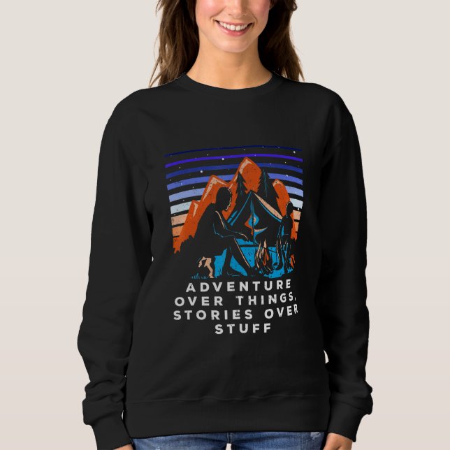 Sweatshirt Aventure sur les choses Histoires sur Stuff Camper (Devant)
