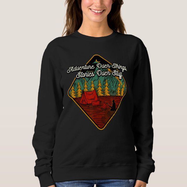 Sweatshirt Aventure sur les choses Histoires sur Stuff Campin (Devant)