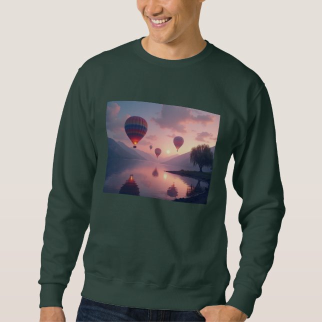 Sweatshirt Aventures en montgolfière rêvées (Devant)
