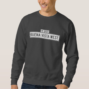 Sweatshirt Avenue de Buena Vista. Occidental, plaque de rue