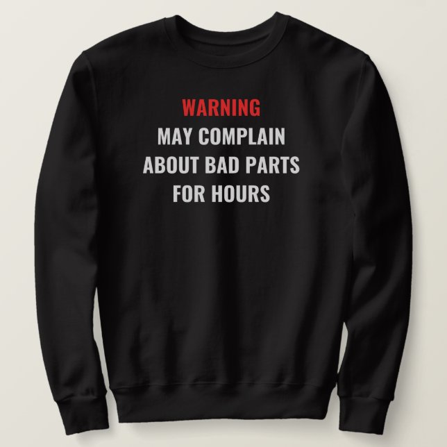 Sweatshirt Avertissement Devis Mécanique Drôle | Funny Car Mé (Design devant)