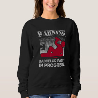 Sweatshirt Avertissement Enterrement de Vie de Garçon en Cour