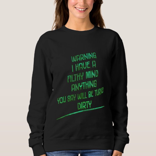 Sweatshirt Avertissement J'Ai Une Citation De Sarcasme D'Espr (Devant)