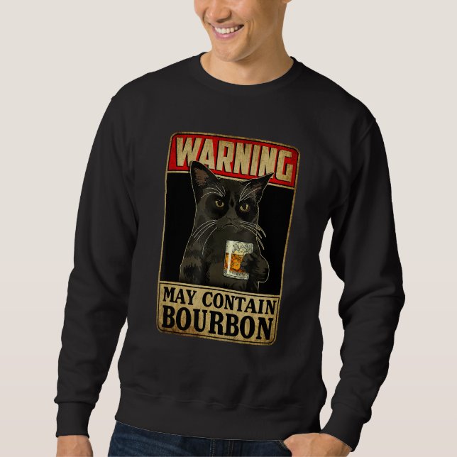 Sweatshirt Avertissement Peut Contenir Bourbon Whiskey Sarcas (Devant)