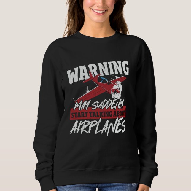 Sweatshirt Avertissement peut soudainement commencer à parler (Devant)