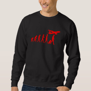 Sweatshirt Aviator Evolution Avion Pilote Homme Femme Enfant
