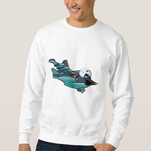 Sweatshirt Avion de caricature (Devant)