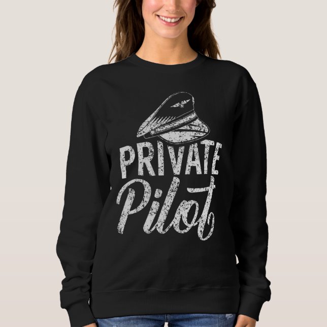 Sweatshirt Avion de pilote privé (Devant)
