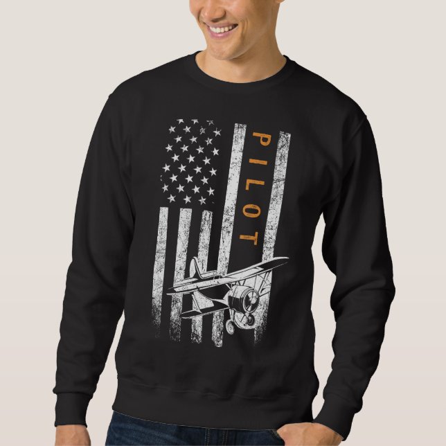 Sweatshirt Avion pilote américain (Devant)