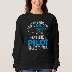 Sweatshirt Avion pilote Aviateur instructeur de vol aérien