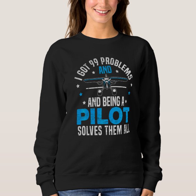 Sweatshirt Avion pilote Aviateur instructeur de vol aérien (Devant)