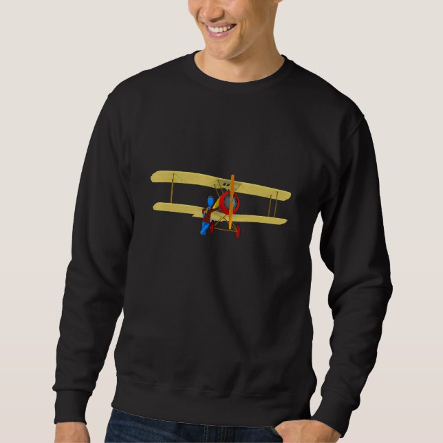 Sweatshirt Avion Pilote Et Biplane (Devant)