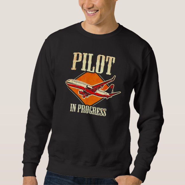 Sweatshirt Avion Pilote Volant 3 (Devant)