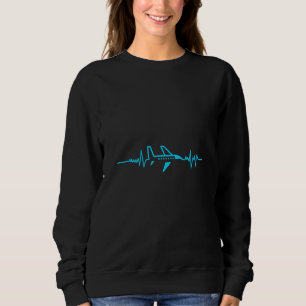 Sweatshirt Avion volant de l'avion Heartbeat