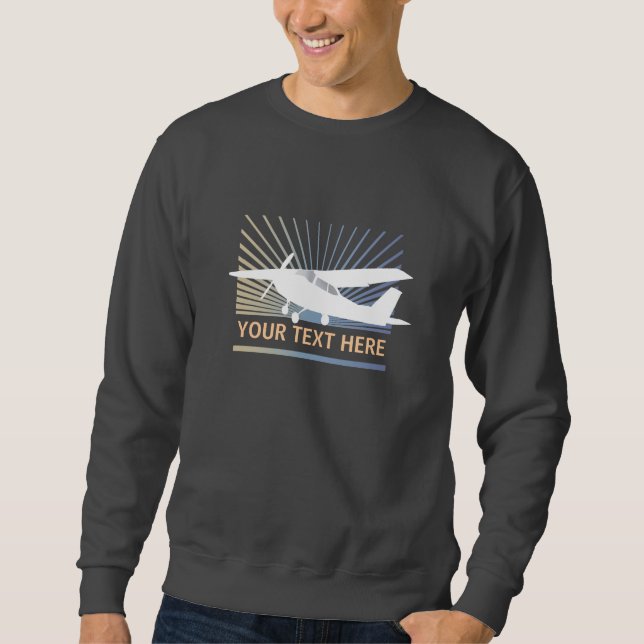 Sweatshirt Avions à haute voilure - texte fait sur commande (Devant)