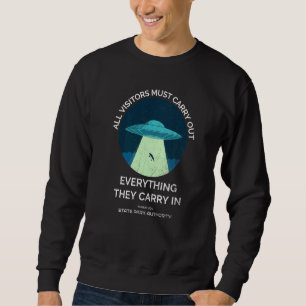 Sweatshirt Avis de Parc d'Etat d'Enlèvement d'Alien Ufo