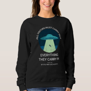 Sweatshirt Avis de Parc d'Etat d'Enlèvement d'Alien Ufo