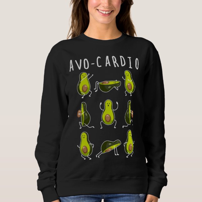 Sweatshirt Avo-Cardio Avocado Cardio Funny Exercice Fruit Pun (Devant)
