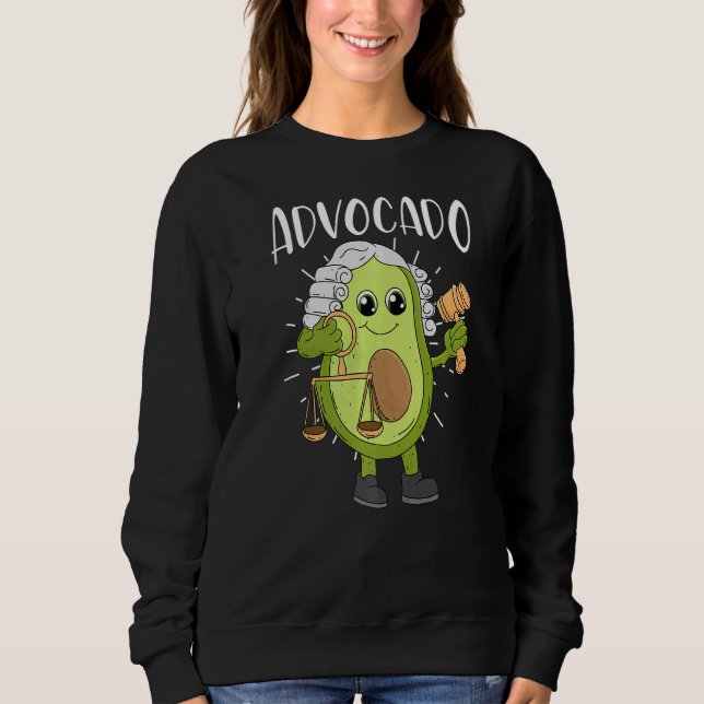 Sweatshirt Avocado Droit Study étudiant Advocado Avocats (Devant)