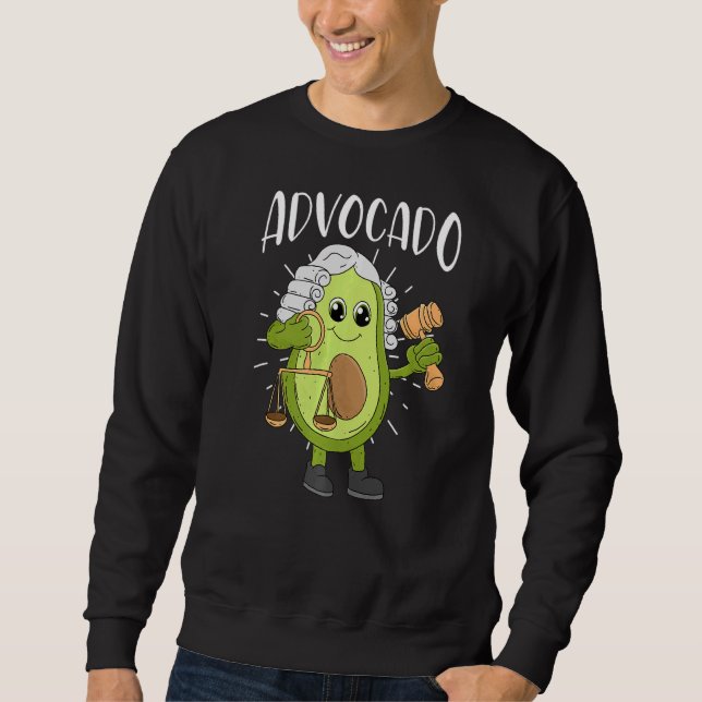 Sweatshirt Avocado Droit Study étudiant Advocado Avocats (Devant)