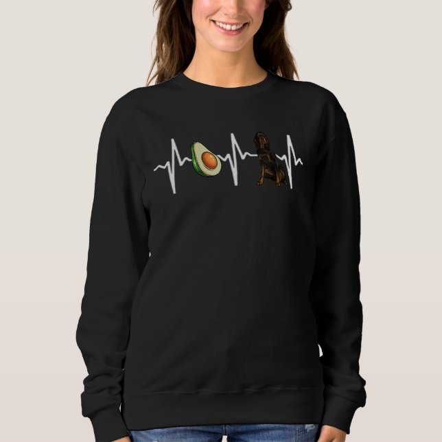Sweatshirt Avocado Gordon Setter Heartbeat Chig (Devant)
