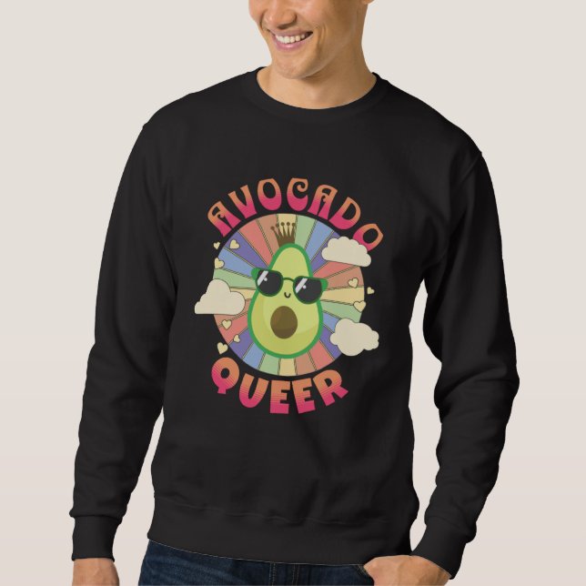 Sweatshirt Avocado Queer Gay and Lesbian  Fruits LGBT Pride (Devant)