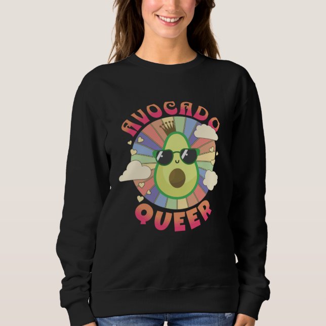 Sweatshirt Avocado Queer Gay and Lesbian  Fruits LGBT Pride (Devant)