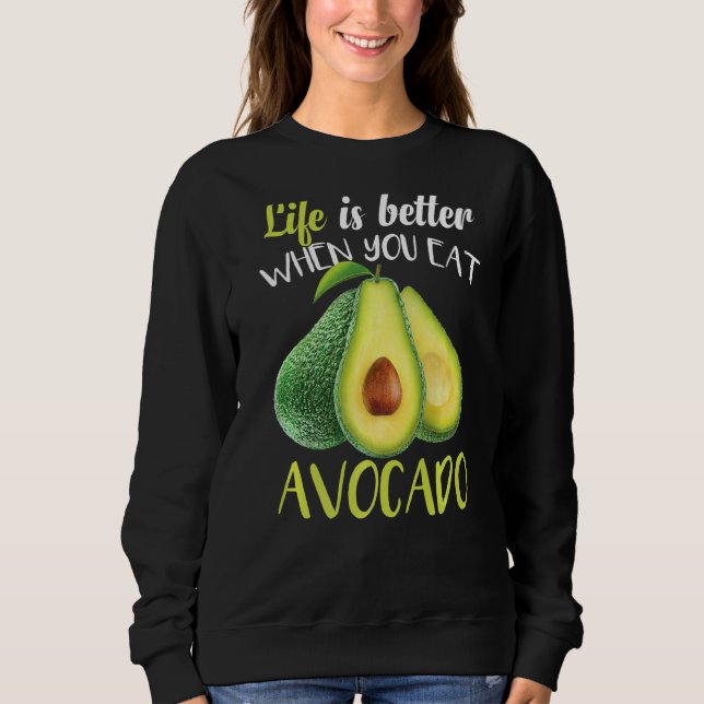 Sweatshirt Avocado Vegetarian Guacamole (Devant)