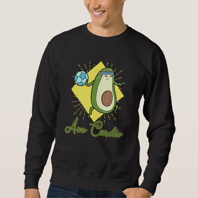 Sweatshirt Avocardio Soccer heart fitness cardio sport vegan  (Devant)