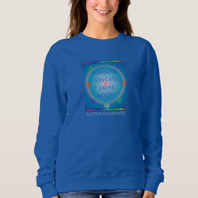 Sweatshirt Avocat Éduquer l'amour Accepter (Sensibilisation s (Devant)
