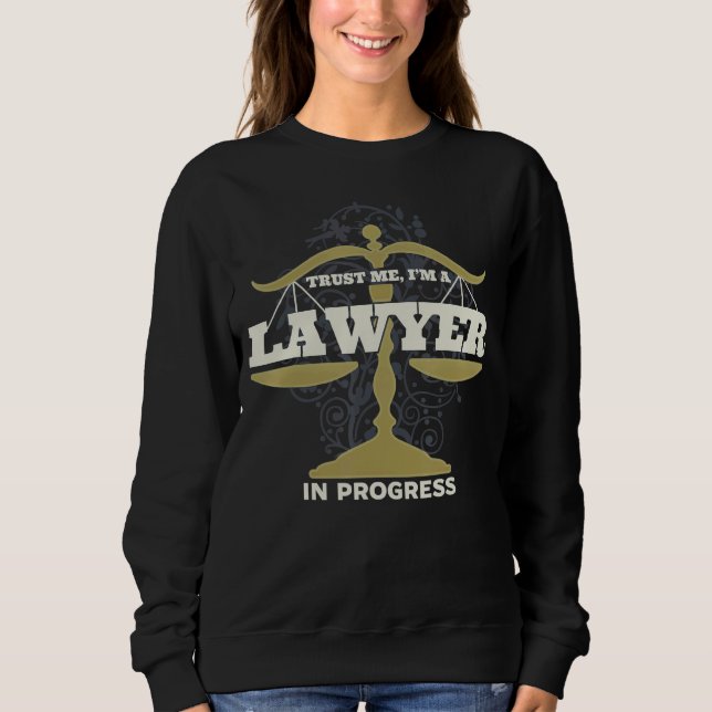 Sweatshirt Avocat en Progrès Droit École Étudiant Juris Docte (Devant)