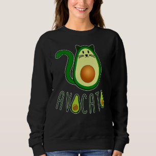 Sweatshirt Avocato Chats Avocado Fruit Chat Animal Et Animaux