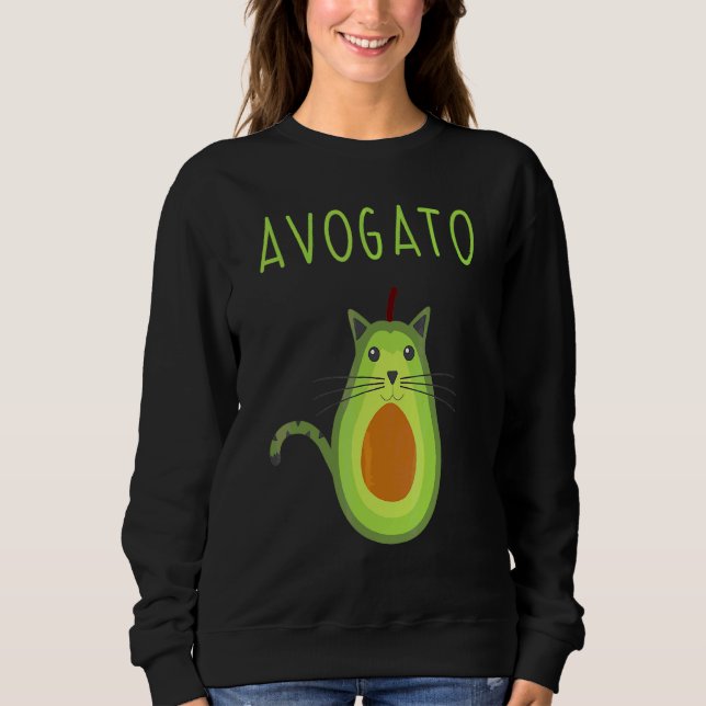 Sweatshirt Avogato Cinco De Mayo Cinco De Meow Cat Avocado 6 (Devant)