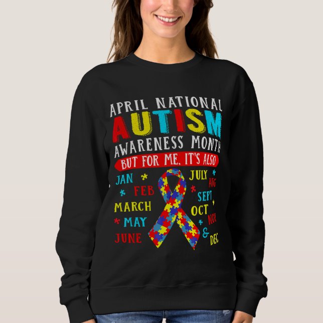 Sweatshirt Avril Est Le Mois De La Sensibilisation sur l'auti (Devant)