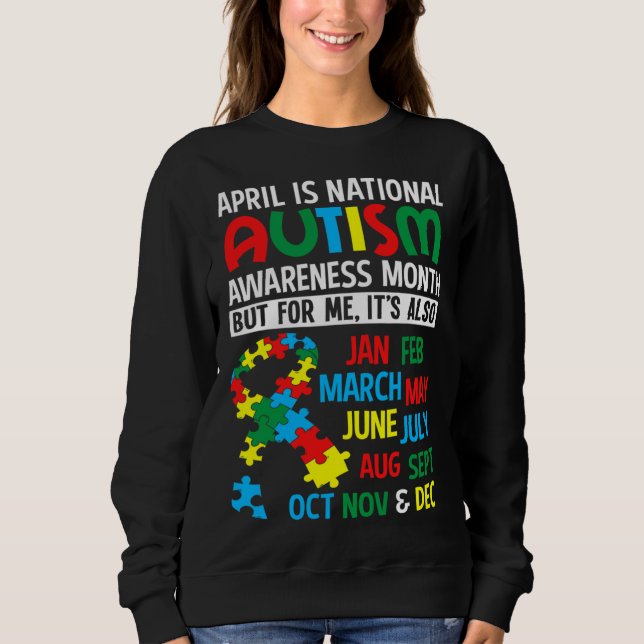 Sweatshirt Avril Est Le Mois De Sensibilisation sur l'autisme (Devant)