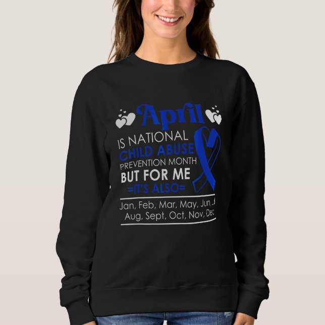 Sweatshirt Avril Est Le Mois National De Prévention De La Mal (Devant)