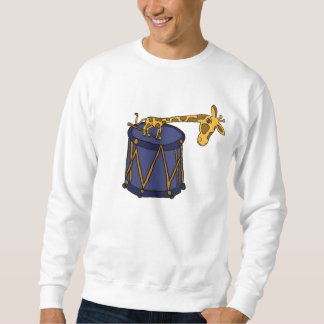 Sweatshirt AW chemise drôle de girafe et de tambour